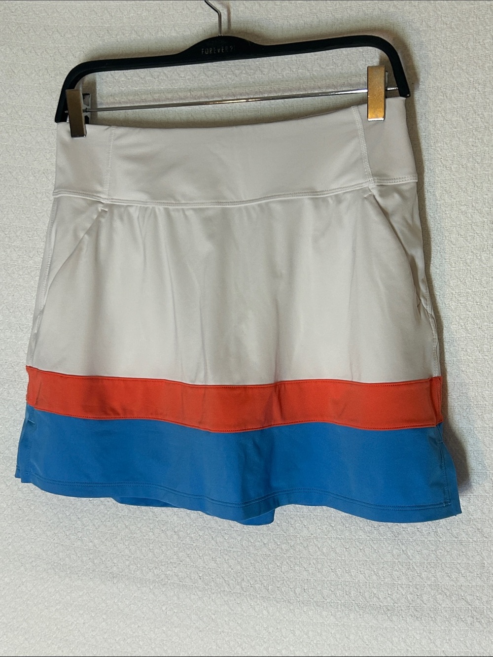 Puma White Skater Skirt with Red and Blue Bands